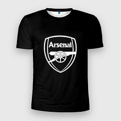 Футболка спортивная мужская Arsenal fc белое лого, цвет: 3D-принт