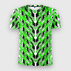 Футболка спортивная мужская Зелёная техно броня, цвет: 3D-принт
