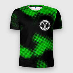 Футболка спортивная мужская Manchester United sport halftone, цвет: 3D-принт