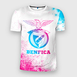 Мужская спорт-футболка Benfica neon gradient style