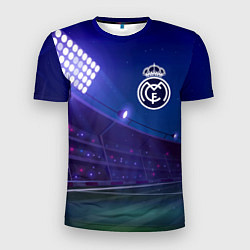 Футболка спортивная мужская Real Madrid ночное поле, цвет: 3D-принт
