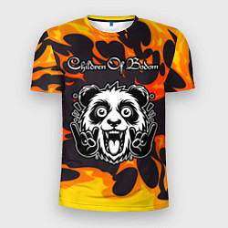 Мужская спорт-футболка Children of Bodom рок панда и огонь