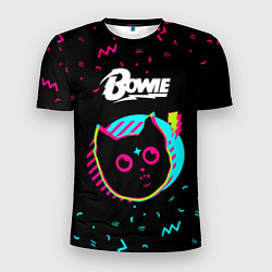 Мужская спорт-футболка David Bowie - rock star cat