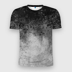 Мужская спорт-футболка Абстракция - серые чернила