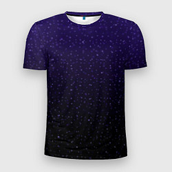 Футболка спортивная мужская Градиент ночной фиолетово-чёрный, цвет: 3D-принт