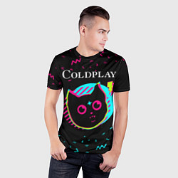 Футболка спортивная мужская Coldplay - rock star cat, цвет: 3D-принт — фото 2