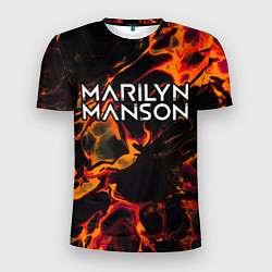 Мужская спорт-футболка Marilyn Manson red lava