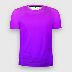 Мужская спорт-футболка Яркий розовый сиреневый градиент