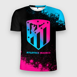 Мужская спорт-футболка Atletico Madrid - neon gradient