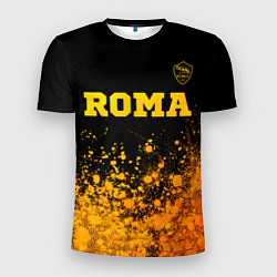 Мужская спорт-футболка Roma - gold gradient посередине