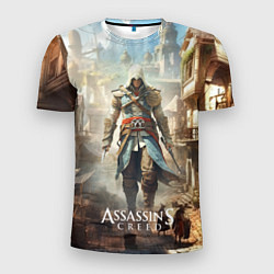 Мужская спорт-футболка Assassins creed старый город