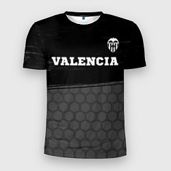 Мужская спорт-футболка Valencia sport на темном фоне посередине