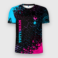 Футболка спортивная мужская Tottenham - neon gradient вертикально, цвет: 3D-принт