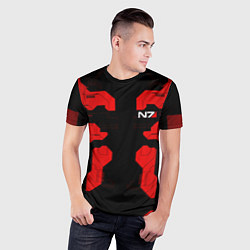 Футболка спортивная мужская Mass Effect - Red armor, цвет: 3D-принт — фото 2