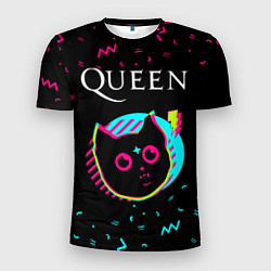 Мужская спорт-футболка Queen - rock star cat