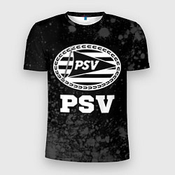 Футболка спортивная мужская PSV sport на темном фоне, цвет: 3D-принт