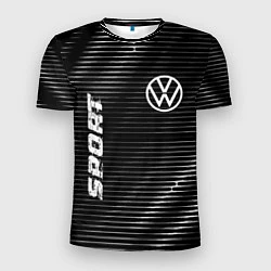 Футболка спортивная мужская Volkswagen sport metal, цвет: 3D-принт