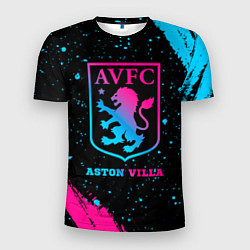 Футболка спортивная мужская Aston Villa - neon gradient, цвет: 3D-принт