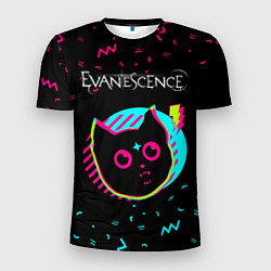 Мужская спорт-футболка Evanescence - rock star cat