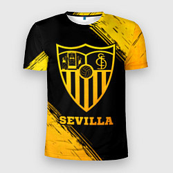 Мужская спорт-футболка Sevilla - gold gradient