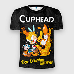 Мужская спорт-футболка Cuphead - dont deal with the devil