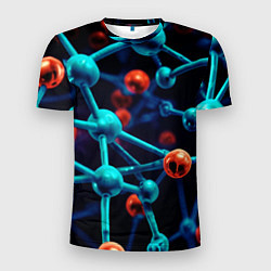 Футболка спортивная мужская Молекулы под микроскопом, цвет: 3D-принт