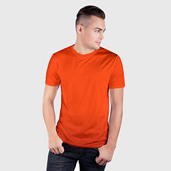 Футболка спортивная мужская Пылкий красно-оранжевый градиент, цвет: 3D-принт — фото 2