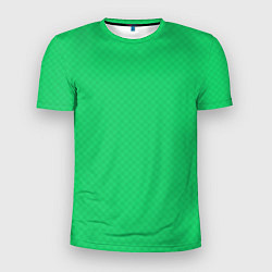 Футболка спортивная мужская Яркий зелёный текстурированный в мелкий квадрат, цвет: 3D-принт