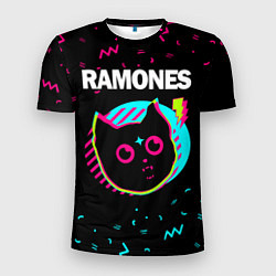 Мужская спорт-футболка Ramones - rock star cat