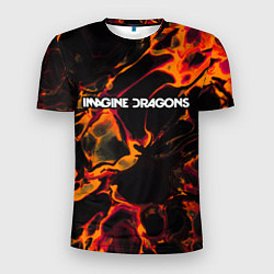 Мужская спорт-футболка Imagine Dragons red lava