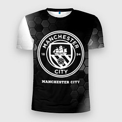 Мужская спорт-футболка Manchester City sport на темном фоне