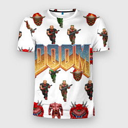 Мужская спорт-футболка Doom 1993 паттерн