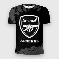Футболка спортивная мужская Arsenal sport на темном фоне, цвет: 3D-принт