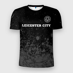 Мужская спорт-футболка Leicester City sport на темном фоне посередине