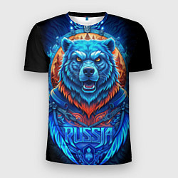 Мужская спорт-футболка Ледяной белый русский медведь