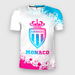 Футболка спортивная мужская Monaco neon gradient style, цвет: 3D-принт