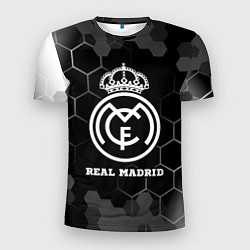 Футболка спортивная мужская Real Madrid sport на темном фоне, цвет: 3D-принт