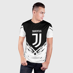 Футболка спортивная мужская Juventus sport geometry fc club, цвет: 3D-принт — фото 2