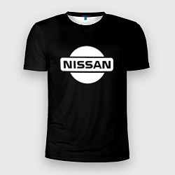 Футболка спортивная мужская Nissan logo white, цвет: 3D-принт