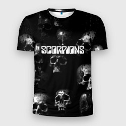 Футболка спортивная мужская Scorpions logo rock group, цвет: 3D-принт