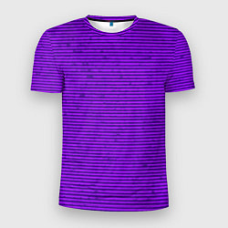 Футболка спортивная мужская Сочный фиолетовый в полоску, цвет: 3D-принт
