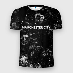 Футболка спортивная мужская Manchester City black ice, цвет: 3D-принт