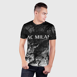 Футболка спортивная мужская AC Milan black graphite, цвет: 3D-принт — фото 2