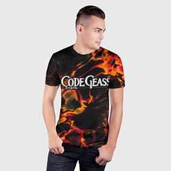 Футболка спортивная мужская Code Geass red lava, цвет: 3D-принт — фото 2