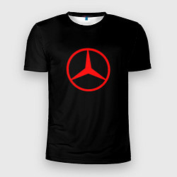 Футболка спортивная мужская Mercedes logo red, цвет: 3D-принт