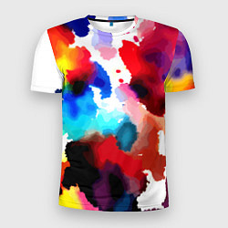 Футболка спортивная мужская Абстрактная акварельная композиция, цвет: 3D-принт