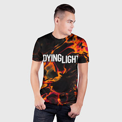 Футболка спортивная мужская Dying Light red lava, цвет: 3D-принт — фото 2