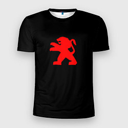 Мужская спорт-футболка Peugeot red logo
