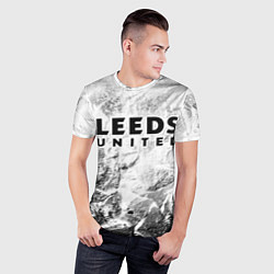 Футболка спортивная мужская Leeds United white graphite, цвет: 3D-принт — фото 2