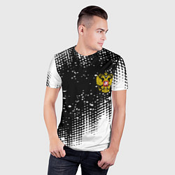 Футболка спортивная мужская Герб Росси краски, цвет: 3D-принт — фото 2